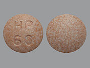 Fosinopril-Hydrochlorothiazide: This is a Tablet imprinted with HP  60 on the front, nothing on the back.