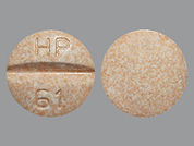 Fosinopril-Hydrochlorothiazide: This is a Tablet imprinted with HP  61 on the front, nothing on the back.