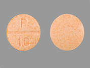 Propranolol Hcl: This is a Tablet imprinted with P  10 on the front, nothing on the back.