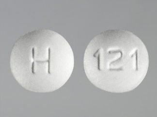 This is a Tablet imprinted with H on the front, 121 on the back.