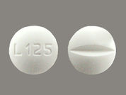 Meprobamate: This is a Tablet imprinted with L 125 on the front, nothing on the back.