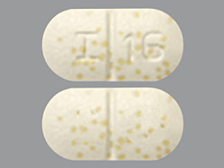This is a Tablet Dr imprinted with I 16 on the front, nothing on the back.