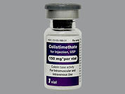 Colistimethate Sodium: Esto es un Vial imprimido con nada en la parte delantera, nada en la parte posterior, y es fabricado por None.