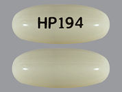 Nifedipine: This is a Capsule imprinted with HP194 on the front, nothing on the back.