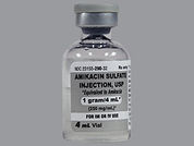 Amikacin Sulfate: This is a Vial imprinted with nothing on the front, nothing on the back.