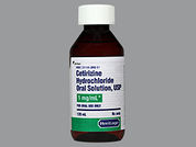 Cetirizine Hcl: This is a Solution Oral imprinted with nothing on the front, nothing on the back.