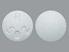 This is a Tablet imprinted with H  502 on the front, nothing on the back.
