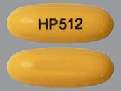 Nimodipine: This is a Capsule imprinted with HP 512 on the front, nothing on the back.