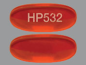 Ethosuximide: This is a Capsule imprinted with HP532 on the front, nothing on the back.