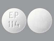 Calcium Acetate: This is a Tablet imprinted with EP 114 on the front, nothing on the back.