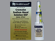 Cromolyn Sodium: This is a Aerosol Spray With Pump imprinted with nothing on the front, nothing on the back.