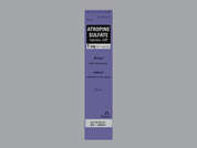 Atropine Sulfate: This is a clear Syringe imprinted with nothing on the front, nothing on the back, and is manufactured by HOSPIRA/PFIZER.