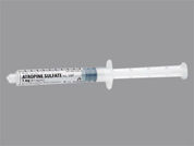 Atropine Sulfate: This is a Syringe imprinted with nothing on the front, nothing on the back.