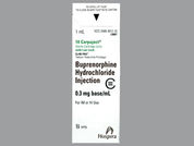 Buprenorphine Hydrochloride: This is a Cartridge imprinted with nothing on the front, nothing on the back.