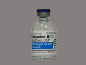 Ketamine Hcl: This is a Vial imprinted with nothing on the front, nothing on the back.
