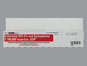 Lidocaine Hcl W/Epinephrine: This is a Vial imprinted with nothing on the front, nothing on the back.