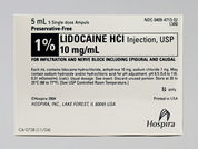 Lidocaine Hcl: This is a Ampul imprinted with nothing on the front, nothing on the back.