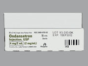 Ondansetron Hcl: This is a Vial imprinted with nothing on the front, nothing on the back.