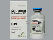 Ceftriaxone: This is a Vial imprinted with nothing on the front, nothing on the back.