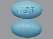 Ibuprofen-Famotidine: This is a Tablet imprinted with HZT on the front, nothing on the back.