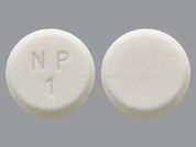 Rayos: This is a Tablet Dr imprinted with NP  1 on the front, nothing on the back.