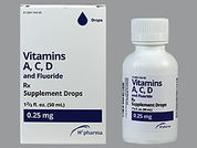 Vitamins A,C,D & Fluoride: This is a Drops imprinted with nothing on the front, nothing on the back.