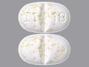 Doxycycline Hyclate: This is a Tablet Dr imprinted with I1 18 on the front, nothing on the back.