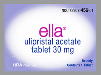 This is a Tablet imprinted with ella on the front, ella on the back.