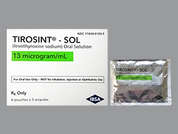 Tirosint-Sol: This is a colorless Solution Oral imprinted with nothing on the front, nothing on the back, and is manufactured by IBSA PHARMA INC.