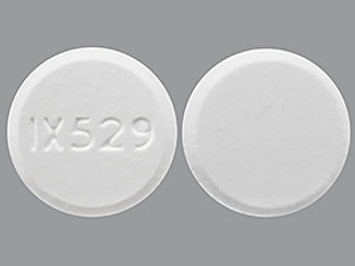 This is a Tablet Disintegrating imprinted with IX529 on the front, nothing on the back.