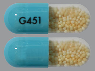 This is a Capsule Er 24 Hr imprinted with G451 on the front, nothing on the back.