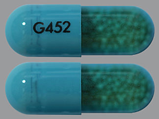 This is a Capsule Er 24 Hr imprinted with G452 on the front, nothing on the back.