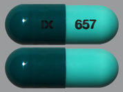 Hydroxyzine Pamoate: This is a Capsule imprinted with IX on the front, 657 on the back.