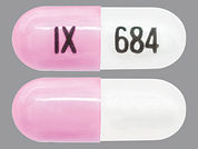 Dexmethylphenidate Hcl Er: This is a Capsule Er Biphasic 50-50 imprinted with IX on the front, 684 on the back.