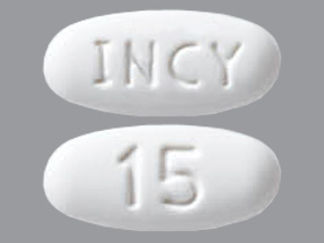 This is a Tablet imprinted with INCY on the front, 15 on the back.