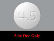 Pemazyre: This is a white round Tablet imprinted with 4.5 on the front, I on the back, and is manufactured by INCYTE CORPORAT.