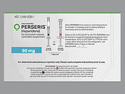 Perseris: This is a Suspension Er Syringe imprinted with nothing on the front, nothing on the back.