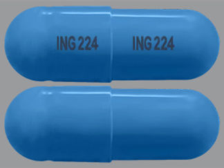 This is a Capsule imprinted with ING 224 on the front, ING 224 on the back.