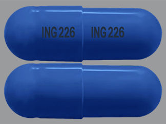 Esto es un Cápsula imprimido con ING 226 en la parte delantera, ING 226 en la parte posterior, y es fabricado por None.