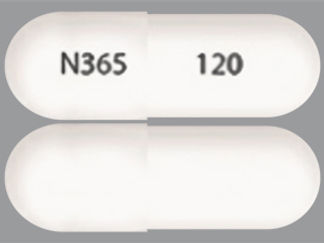 Esto es un Cápsula Er 24 Hr imprimido con N365 en la parte delantera, 120 en la parte posterior, y es fabricado por None.