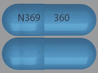 Esto es un Cápsula Er 24 Hr imprimido con N369 en la parte delantera, 360 en la parte posterior, y es fabricado por None.