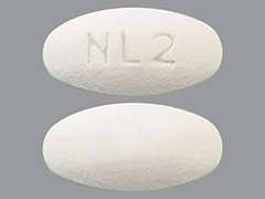 This is a white oval Tablet Er 24 Hr imprinted with NL2 on the front, nothing on the back, and is manufactured by INGENUS PHARMAC.
