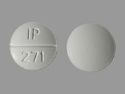 Sulfamethoxazole-Trimethoprim: This is a Tablet imprinted with IP  271 on the front, nothing on the back.