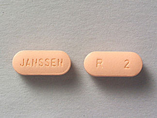 This is a Tablet imprinted with JANSSEN on the front, R  2 on the back.