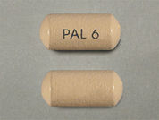 Invega: This is a Tablet Er 24 Hr imprinted with PAL 6 on the front, nothing on the back.
