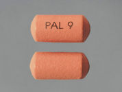 Invega: This is a Tablet Er 24 Hr imprinted with PAL 9 on the front, nothing on the back.