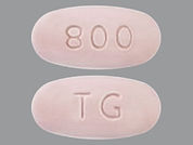 Prezcobix: This is a Tablet imprinted with 800 on the front, TG on the back.