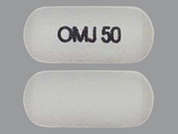 Nucynta Er: This is a white oblong Tablet Er 12 Hr imprinted with OMJ 50 on the front, nothing on the back, and is manufactured by COLLEGIUM PHARM.