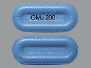 Nucynta Er: This is a blue oblong Tablet Er 12 Hr imprinted with OMJ 200 on the front, nothing on the back, and is manufactured by COLLEGIUM PHARM.