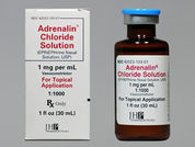 Adrenalin Chloride: Esto es un Solución No Oral imprimido con nada en la parte delantera, nada en la parte posterior, y es fabricado por None.